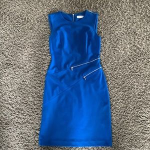 Calvin Klein, sleeveless fitted dress, size: 4/6, colour: Electric Blue